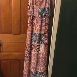 By&by floral pink maxi dress